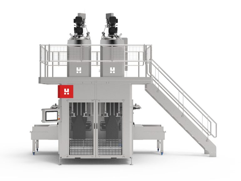Automatic bagging machine for open-mouth bags