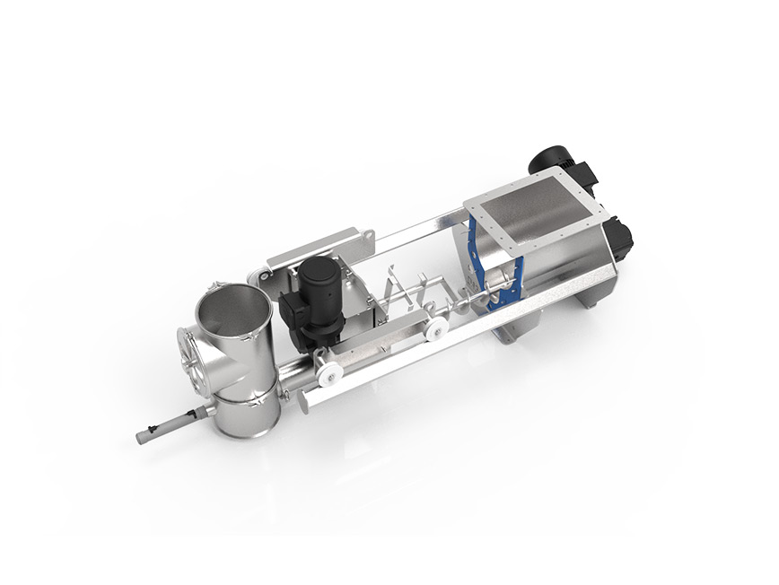 Horizontal screw feeder - top view - Halpaq