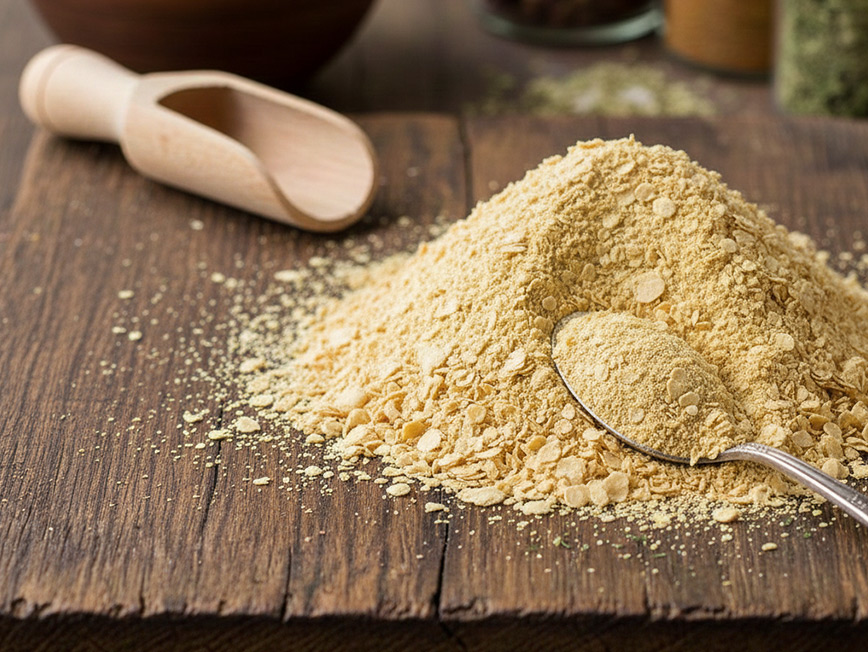 Dehydrated yeast flakes