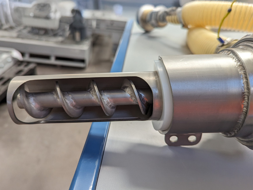 Vis de préleveur profil d'échantillon avant ensacheuse