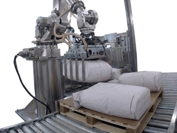 Robotic bag palletiser