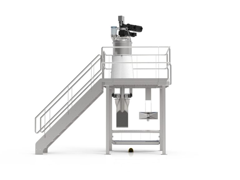 Semi-automatic bagging machine for open-mouth bags