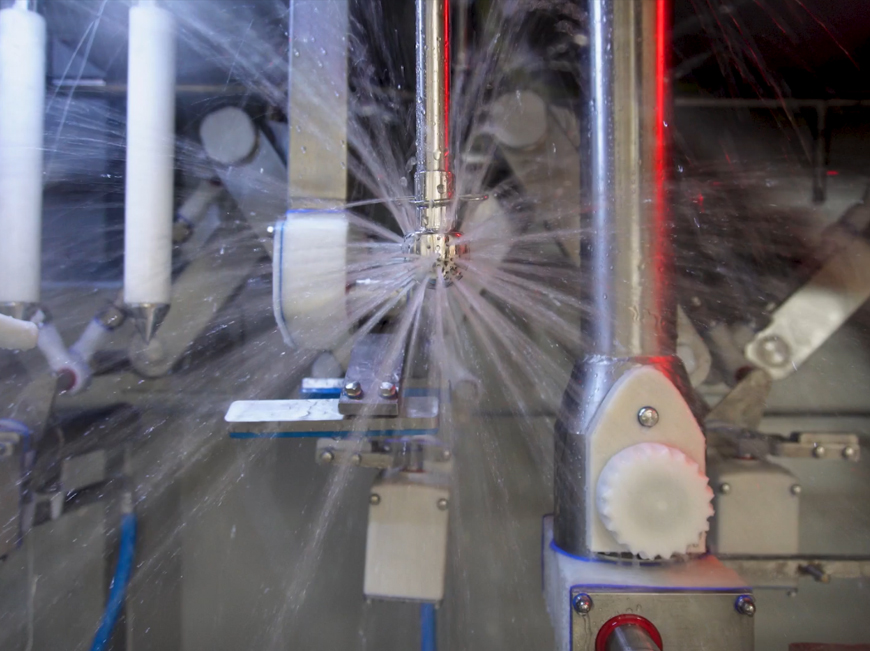 Automatic bagging machine cleaning