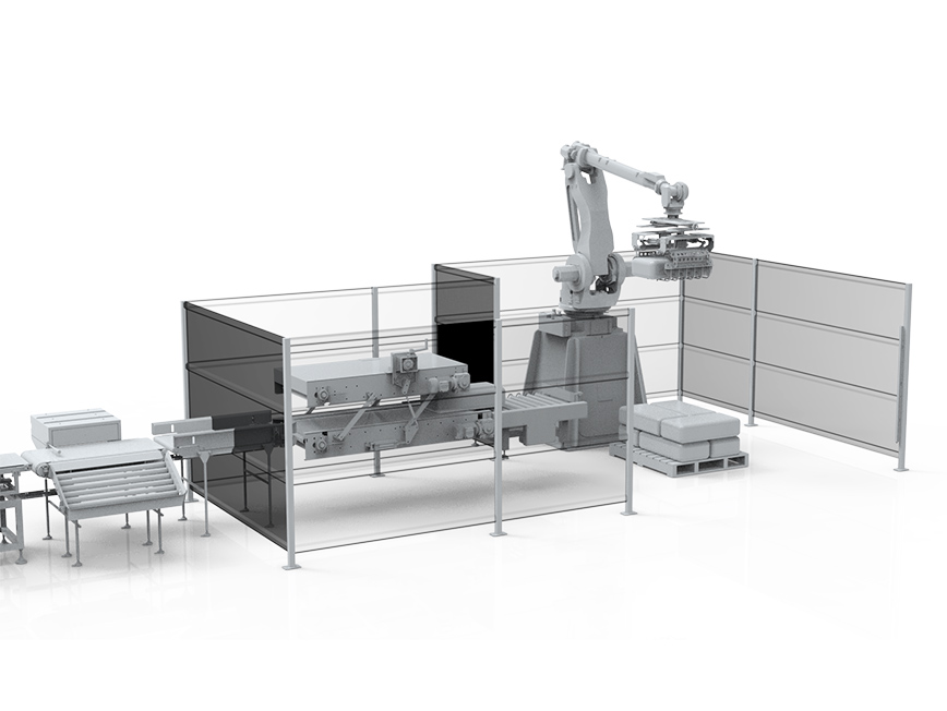 3D rendering of HALPA-1 robotic palletiser